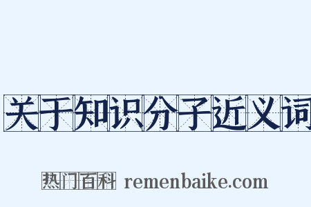 关于知识分子近义词是什么意思的图片